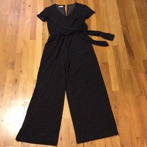 Black short sleeve jumpsuit